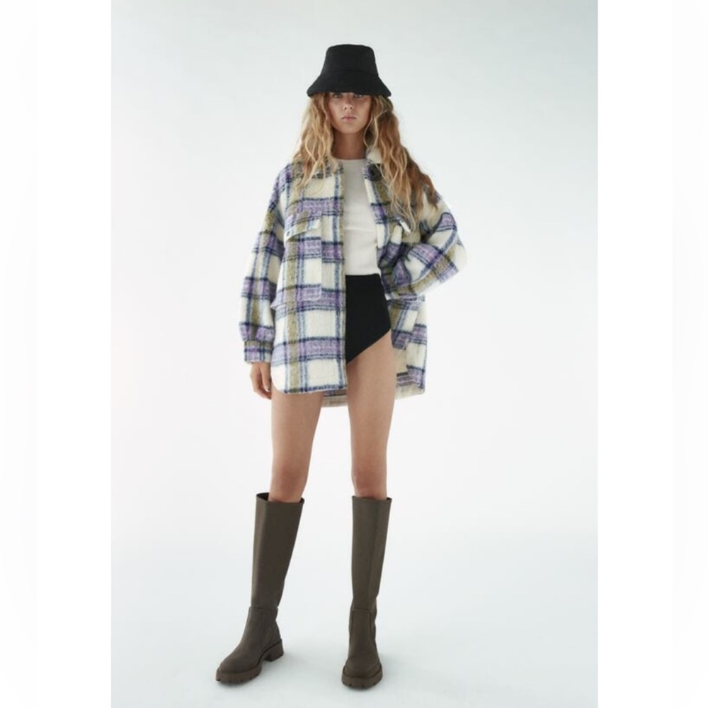 Zara Oversized Plaid Overshitt